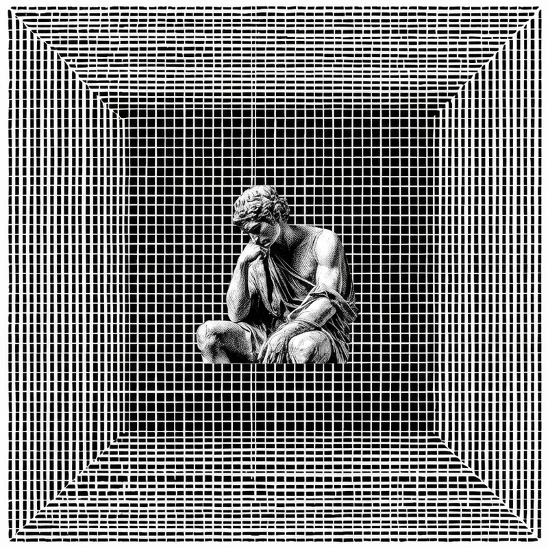 Geometric pattern inspired by Sol LeWitt